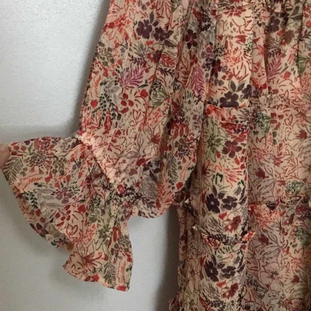 Torrid Floral Midi Dress - Pink and Cream - Picture 5 of 7